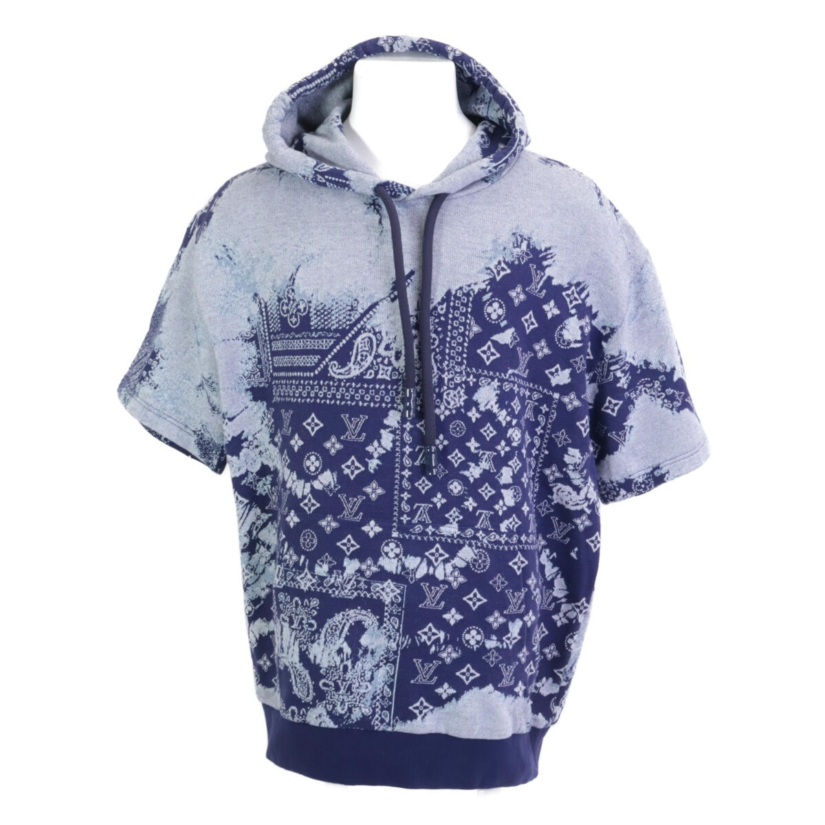ルイヴィトン 22AW モノグラム バンダナ ショートスリーブフーディー XL