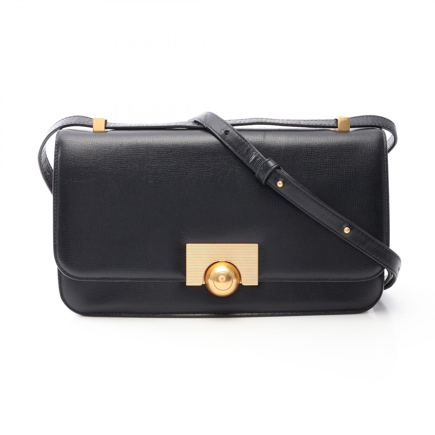 ボッテガヴェネタ BOTTEGA VENETA ザ クラシック ショルダーバッグ バッグ レザー レディース ブラック系 【中古】