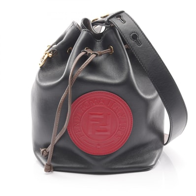 フェンディ FENDI モントレゾール ショルダーバッグ バッグ レザー レディース ブラック系 / レッド系 8BT298 【中古】