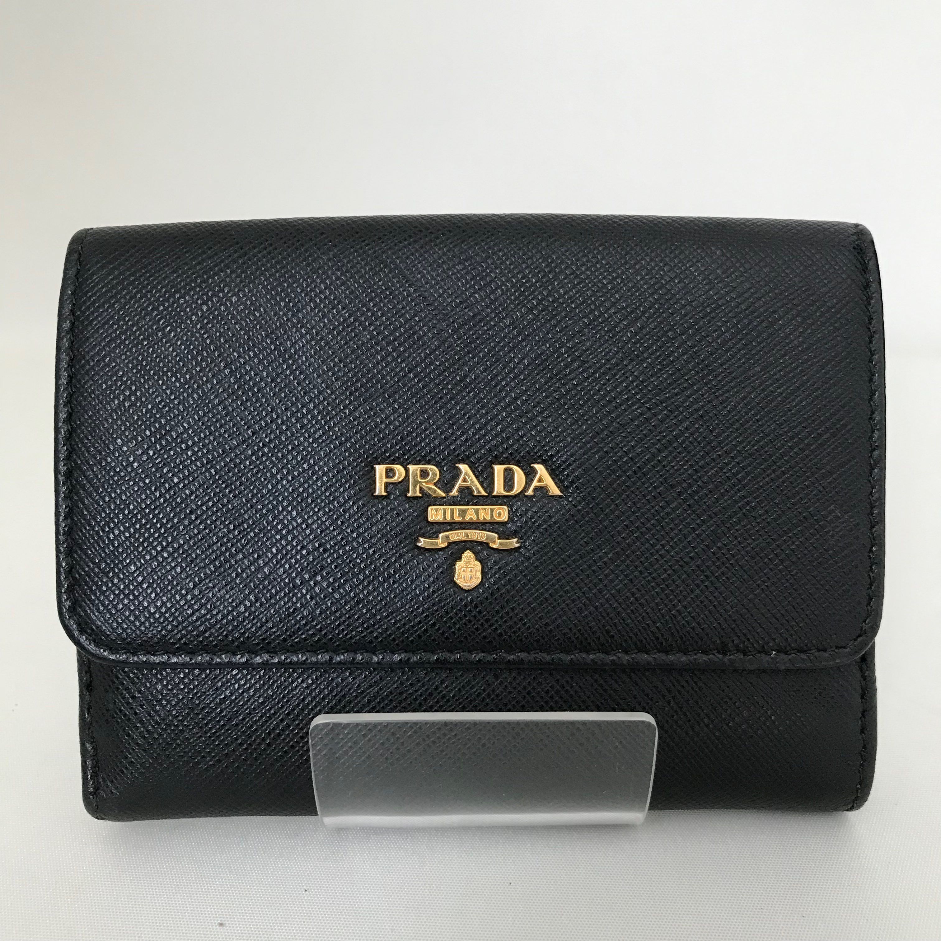 PRADA Saffiano W Hook Bicolor Wallet "Pink"