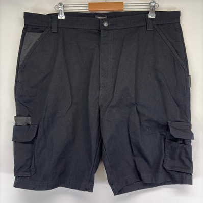 古着 ディッキーズ Dickies ショートパンツ カーゴパンツ ワンポイント ワーク 大きいサイズ リップストップ ハーフ w42 ブラック メンズ