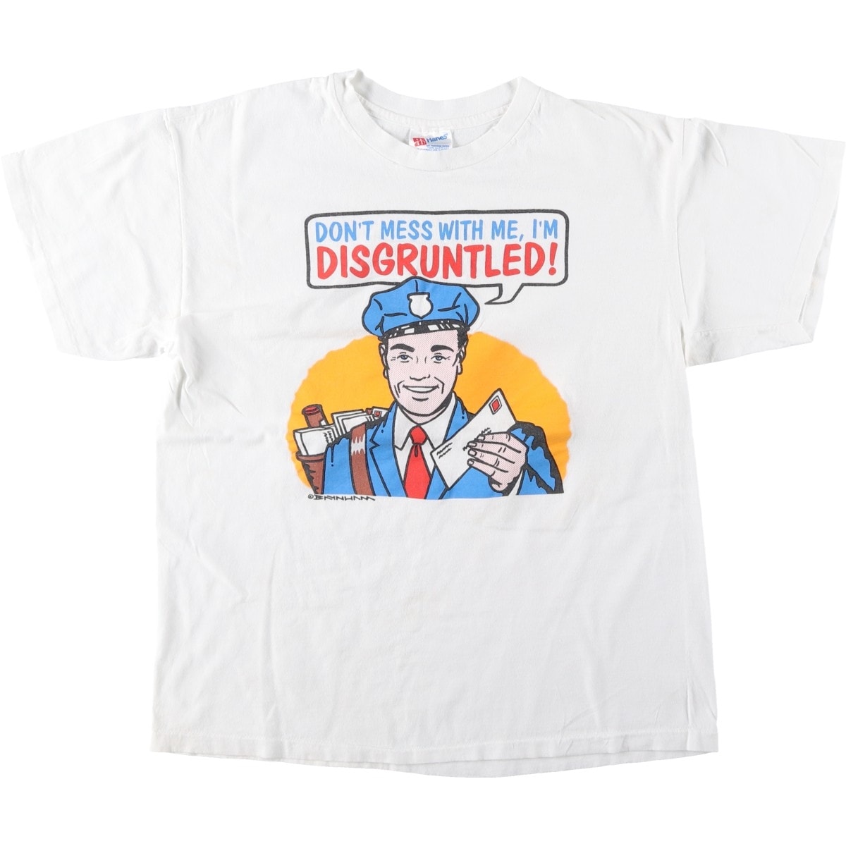 D (傷や汚れあり)】古着 90年代 ヘインズ Hanes プリントTシャツ USA製