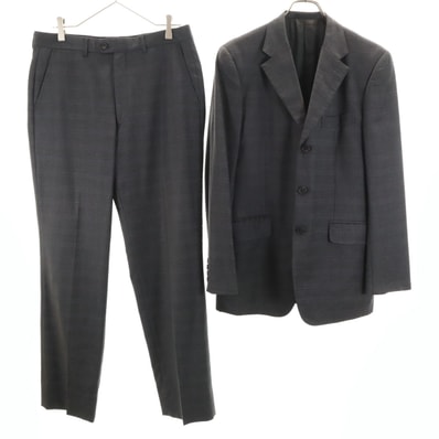 Paul Smith LONDON ポールスミスロンドン 日本製 チェック柄 FRATELLI TALLIA DI DELFINO生地 Super120’s スーツ 上下セットアップ L
