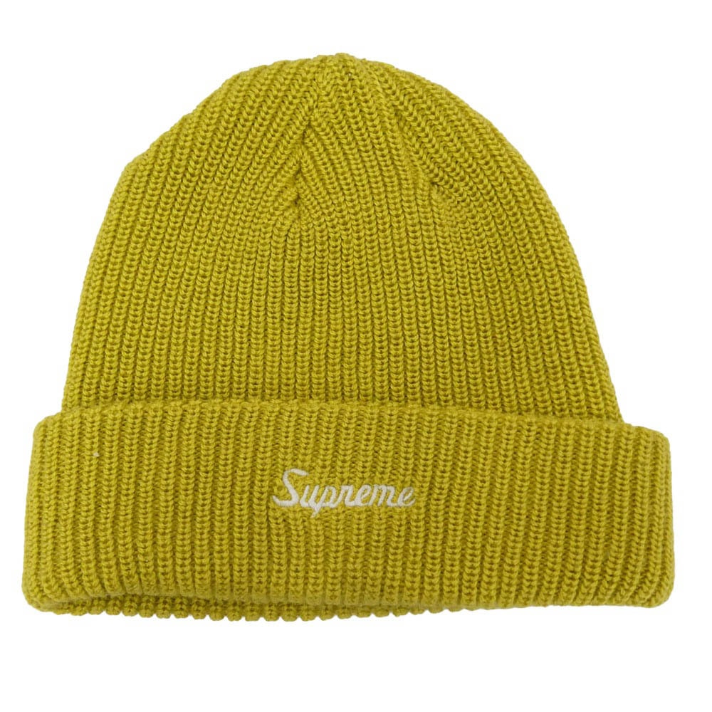Supreme シュプリーム Loose Gauge Beanie ルーズゲージ ビーニー ニット キャップ ライムイエロー系【中古】