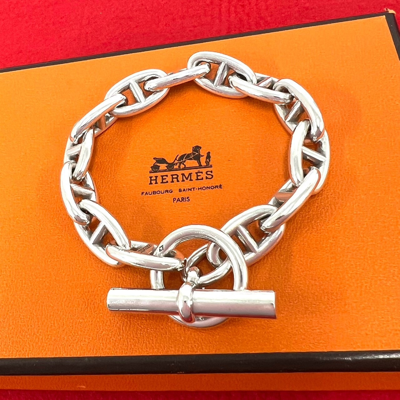 HERMES エルメス シェーヌダンクル GM 13コマ シルバー925 ブレスレット シルバー
 32412