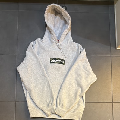 Supreme Box Logo Hooded Sweatshirt "Ash Grey" (23FW)