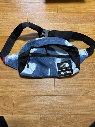 Supreme x The North Face Bleached Denim Print Roo II "Indigo"