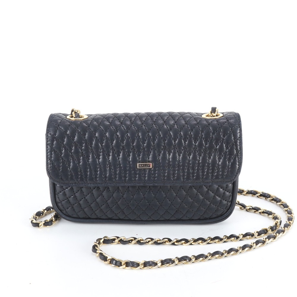 バリー キルティング チェーンショルダーバッグ レザー