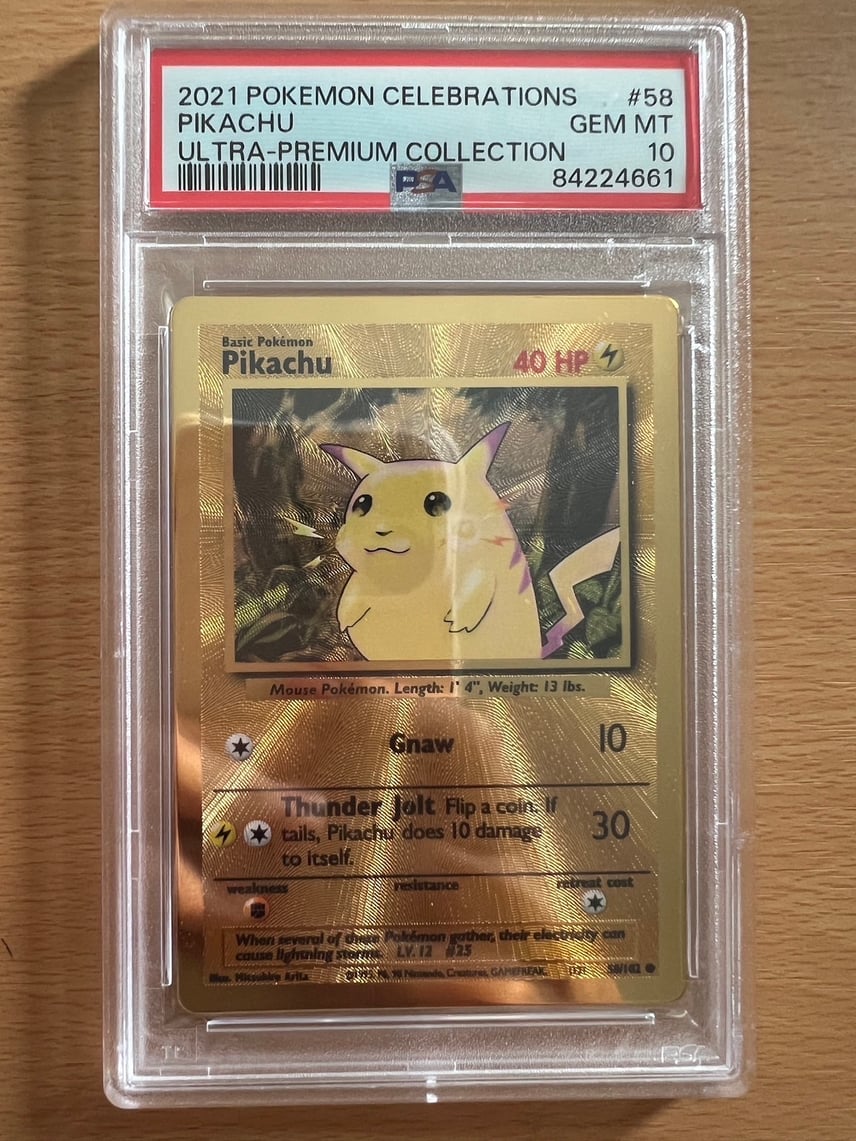 pikachu pokemon card 58/102 - - Common - E3 promo Preserved in a tamper 151 Booster Box Pokemon Card