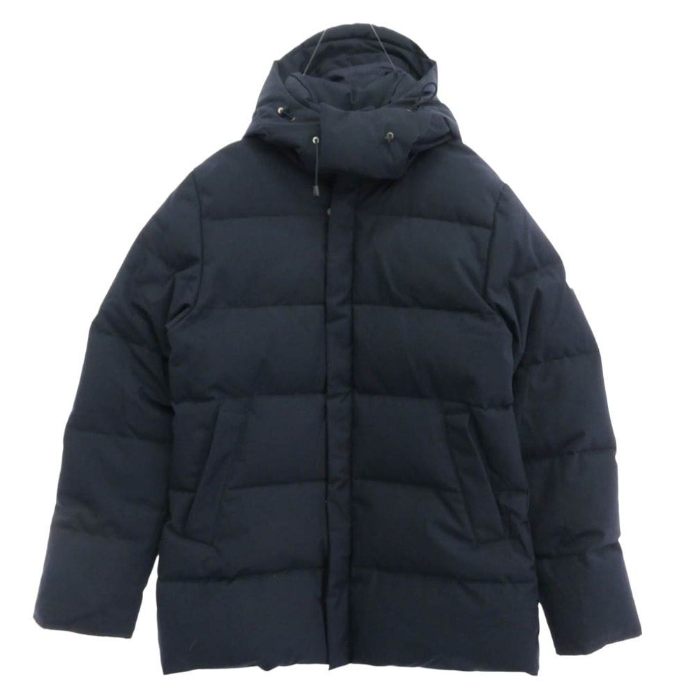 Pyrenex ピレネックス ダウンジャケット HMM018 BELFORT ベルフォート フーデッド ダウンジャケット ネイビー系 L【中古】