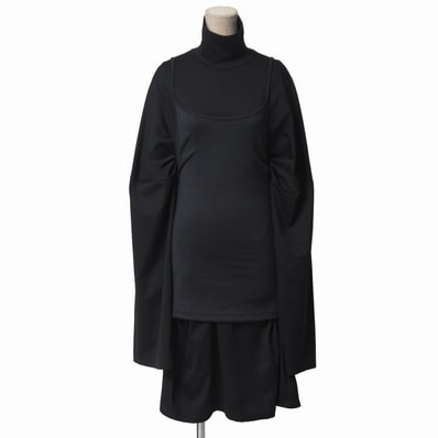 ■美品■2023年製■mm6 maison margiela エムエムシックス メゾン マルジェラ ワンピース サイズM レイヤード ドレス ストレッチ イタリア製 ブランド古着【中古】20251127/RA6750