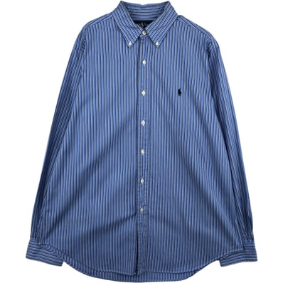 古着 ラルフローレン Ralph Lauren CLASSIC FIT 長袖 ボタンダウンストライプシャツ メンズL相当/eaa634829