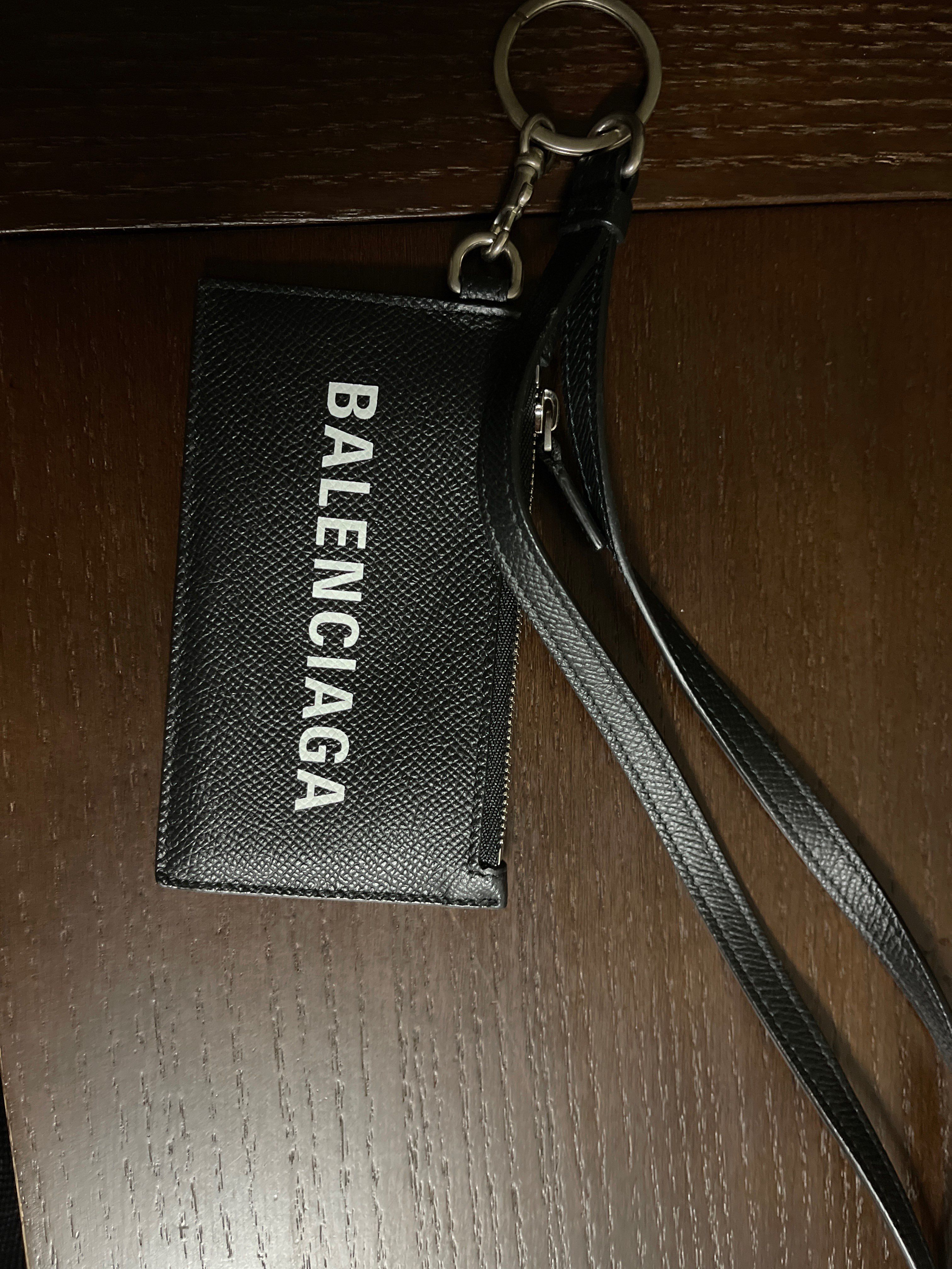 BALENCIAGA Everyday Leather Card Holder "Black"