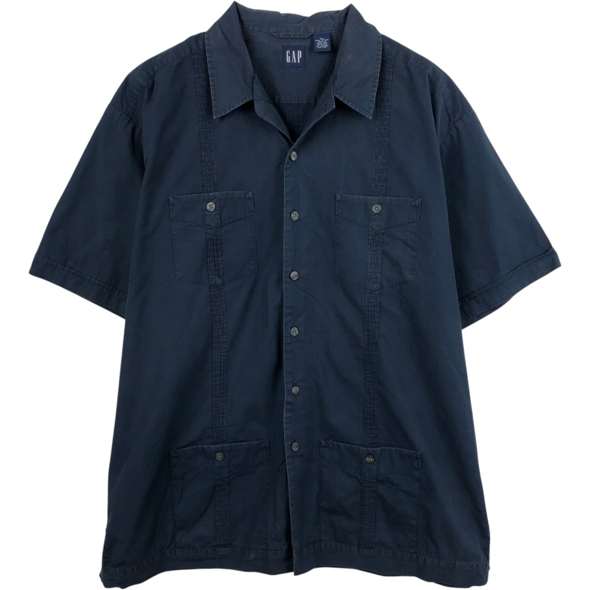 古着 90年代 ギャップ GAP 半袖 オープンカラー メキシカンシャツ キューバシャツ ボックスシャツ メンズXL相当/eaa665102