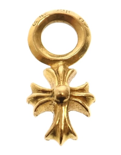 Chrome Hearts 22K #A Stack Charm CH Cross "Gold"