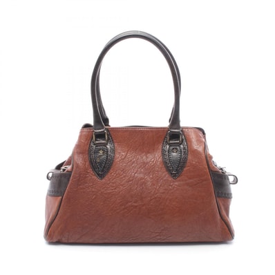 フェンディ FENDI エトニコ ハンドバッグ バッグ レザー レディース ブラウン系 8BN162 【中古】