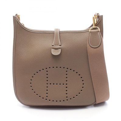 エルメス HERMES エヴリン 3 トロワ PM ショルダーバッグ バッグ レザー トリヨンクレマンス トリヨンクレマンス エトゥープ U刻印(2022年製造) レディース グレー系 【中古】