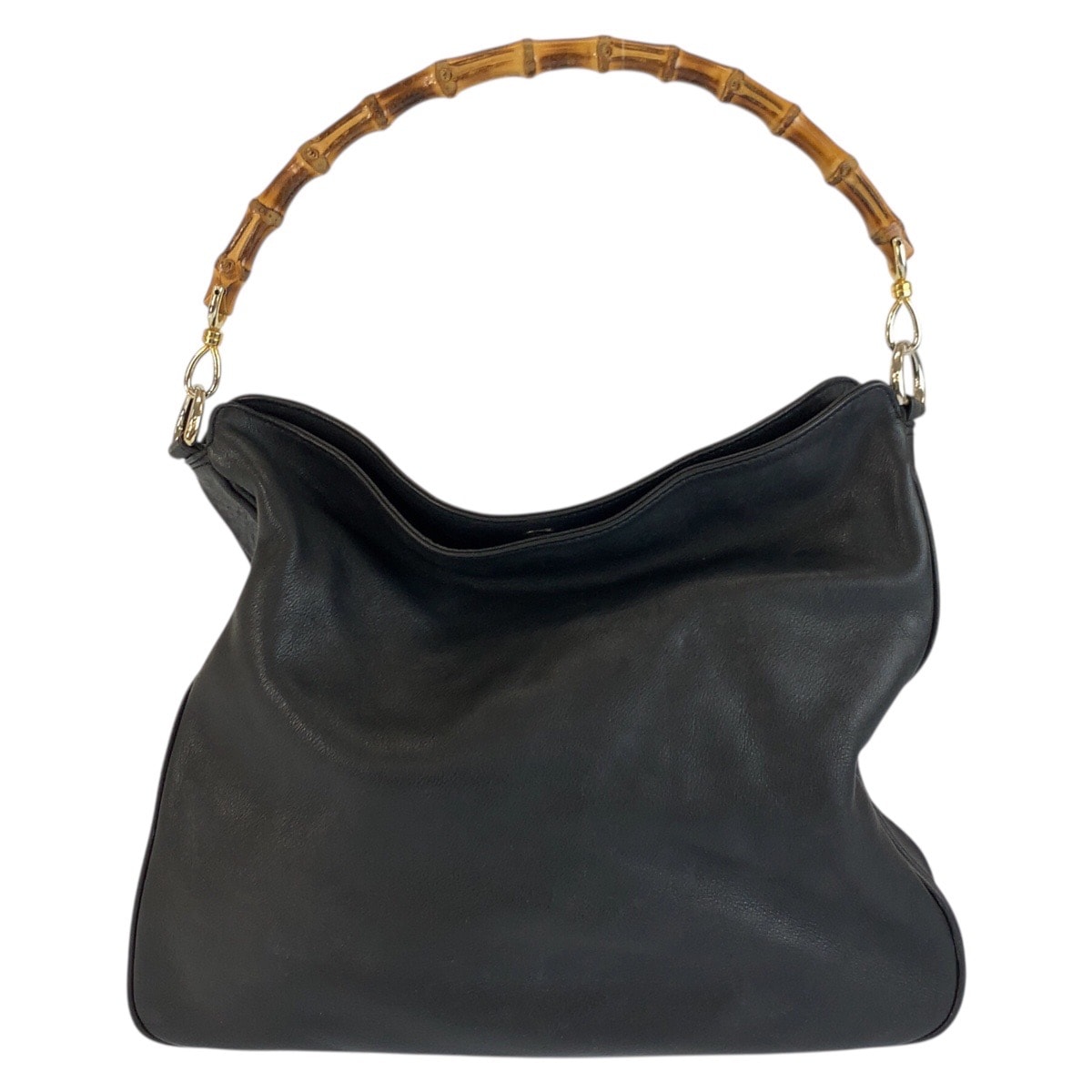 GUCCI グッチ バンブー ブラック 黒 レザー ショルダーバッグ 603280 【中古】