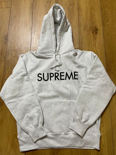 Supreme Capital Hooded Sweatshirt "Ash Grey"