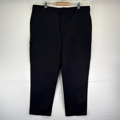 古着 ディッキーズ Dickies パンツ チノパン 大きいサイズ ワークパンツ ストレート ジッパーフライ W44×L32 ブラック系 メンズ