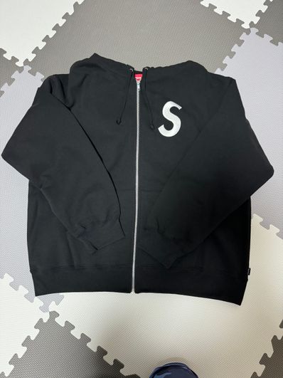 Supreme S Logo Zip Up Hooded Sweatshirt "Black" (FW24)