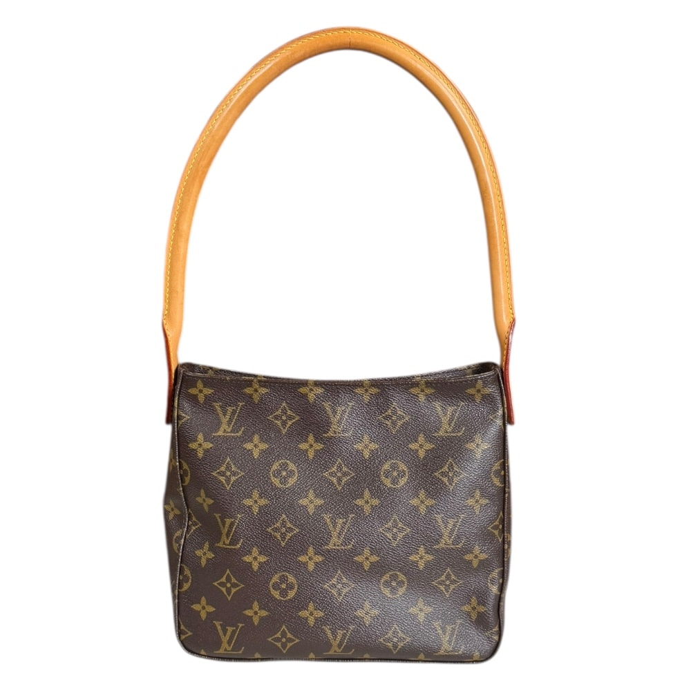 ルイヴィトン ルーピングMM モノグラム ショルダーバッグ モノグラムキャンバス M51146 ブラウン レディース LOUIS VUITTON 中古