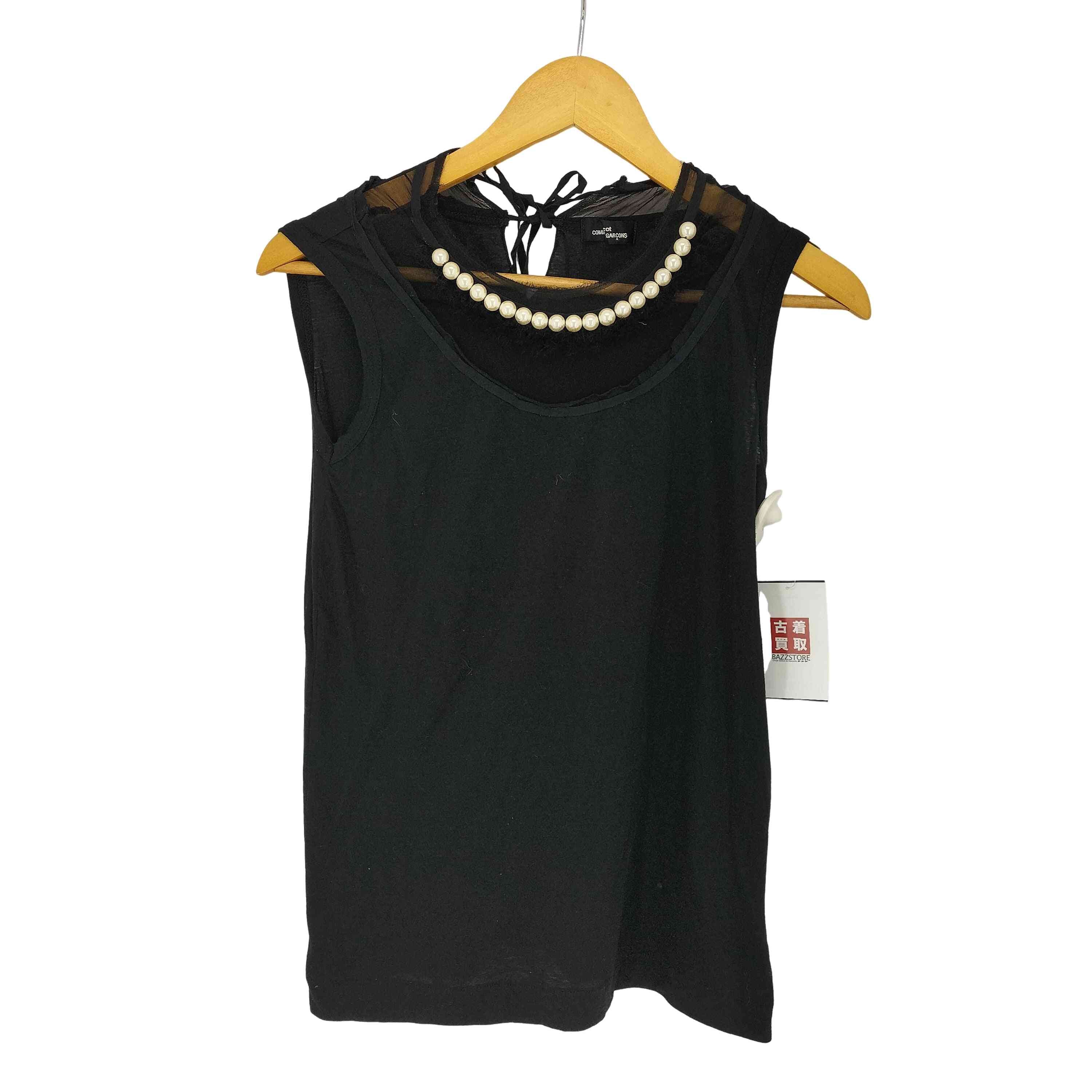 2006AW パール装飾 リネン混 ニット カットソー【1141468177596】