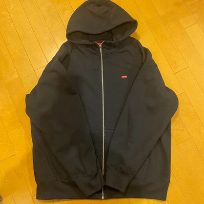 Supreme Small Box Zip Up Hooded Sweatshirt "Navy"