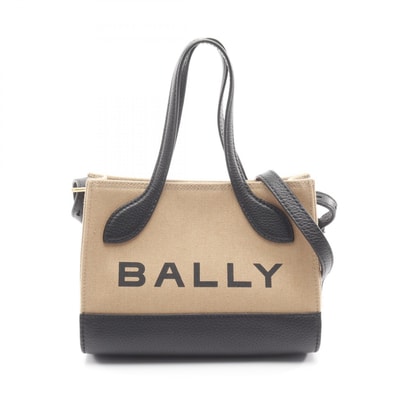 バリー BALLY BAR KEEP ON XS トートバッグ バッグ キャンバス レザー レディース ブラウン系 / ブラック系 【中古】