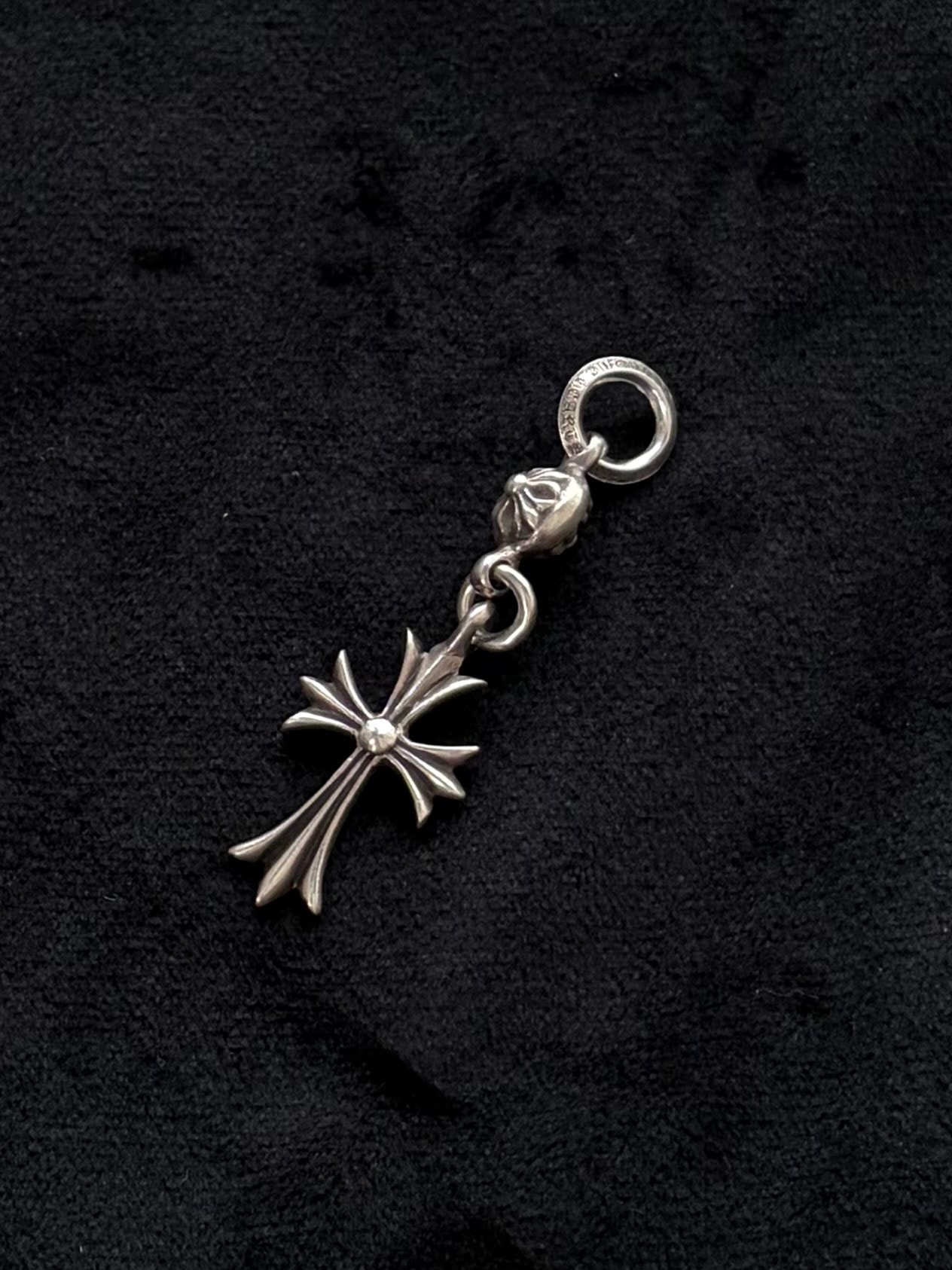 Chrome Hearts 1 Ball Tiny CH Cross Charm "Silver"