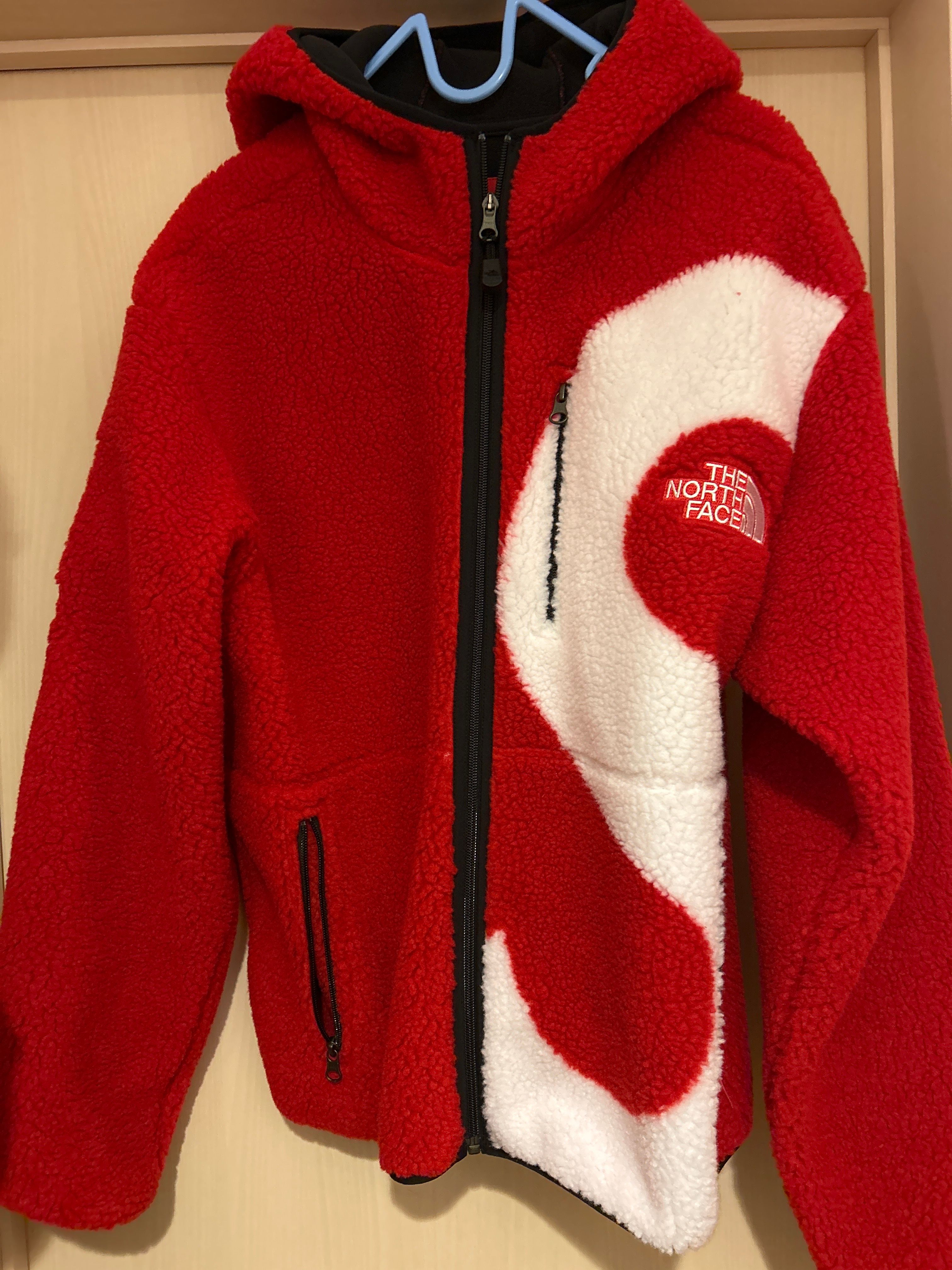 Supreme x The North Face S Logo Hooded Fleece Jacket "Red"