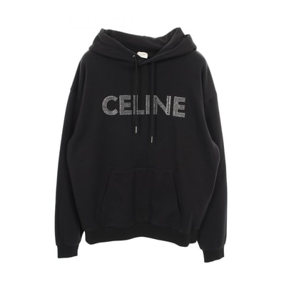 セリーヌ CELINE パーカー 衣料品 トップス コットン メンズ ブラック系 【中古】