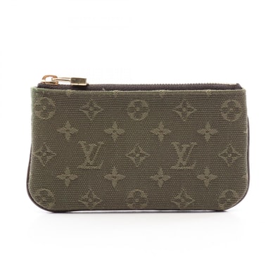 ルイ・ヴィトン LOUIS VUITTON ポシェット クレ モノグラムミニラン TSTカーキ キーリング付き コインケース 財布 キャンバス レディース カーキ系 M92437 【中古】