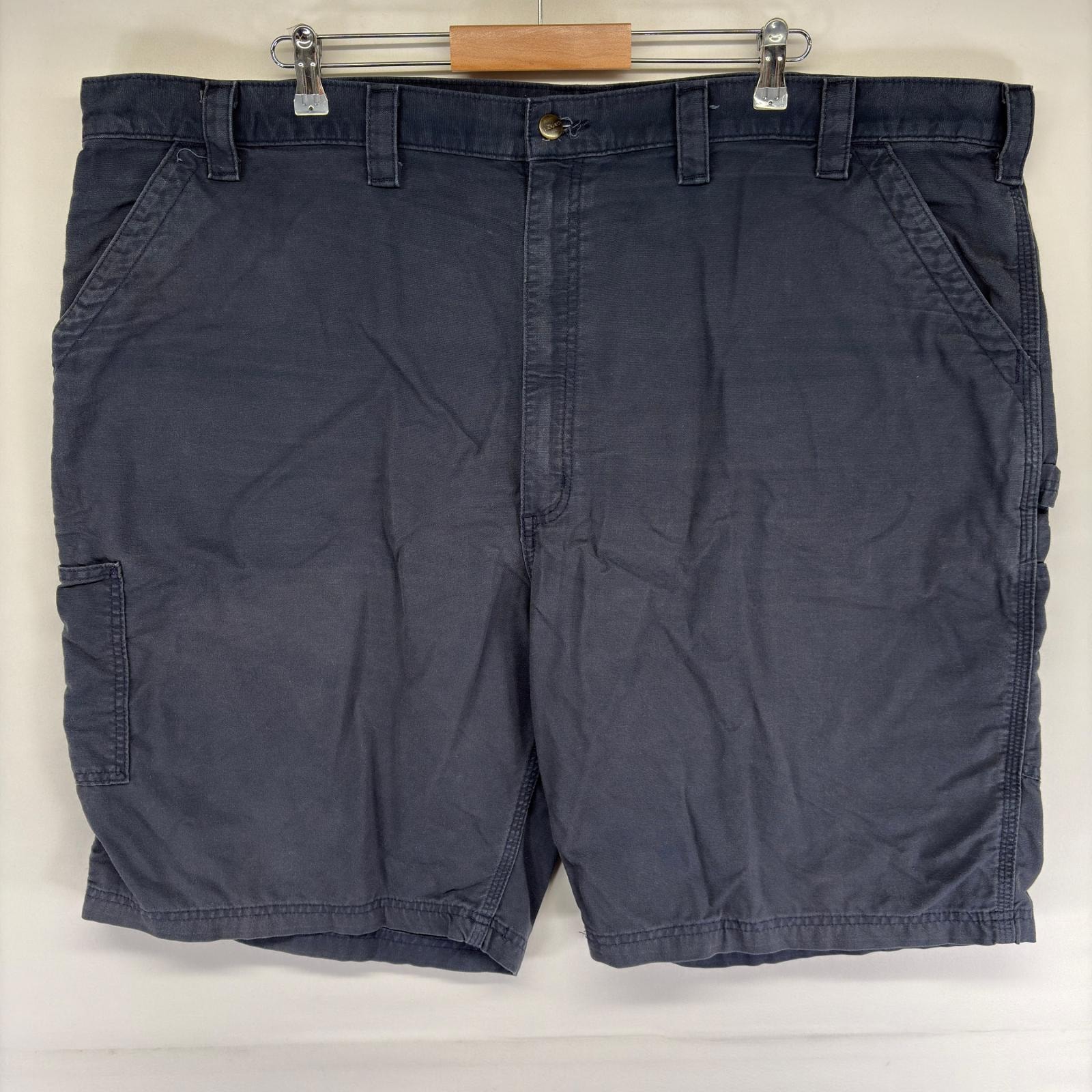 古着 カーハート Carhartt パンツ ハーフパンツ ワンポイントロゴ カーゴ ショーツ ジッパーフライ 半ズボン w50  ネイビー系 メンズ