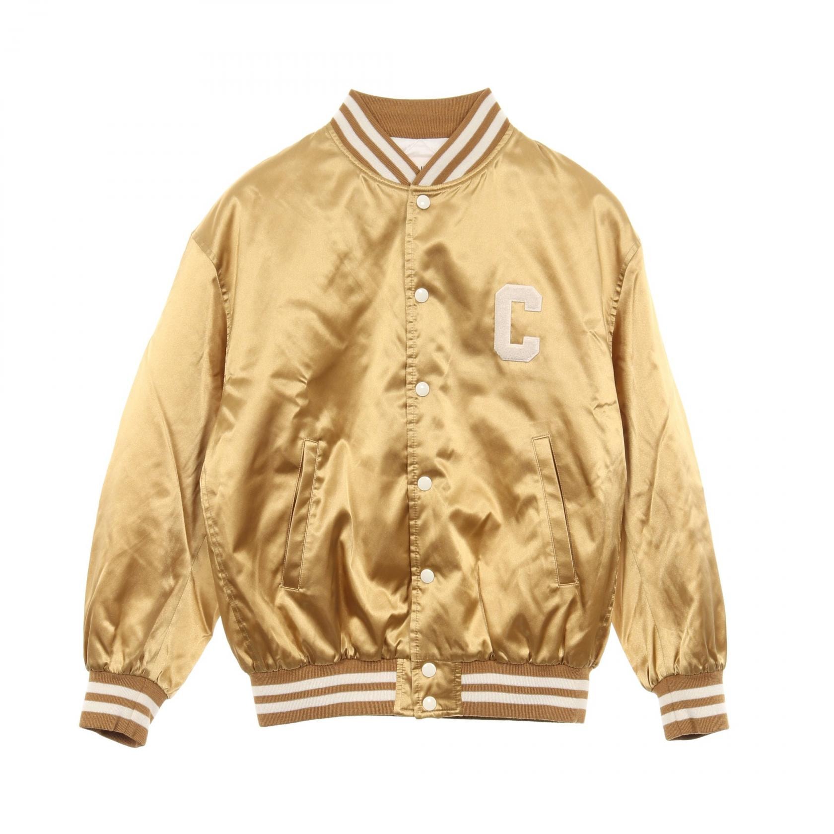 セリーヌ CELINE TEDDY テディジャケット ブルゾン ブルゾン 衣料品 アウター ナイロン メンズ ゴールド系 / ホワイト系 【中古】