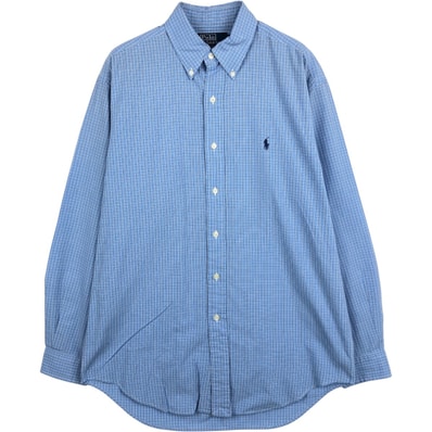 古着 ラルフローレン Ralph Lauren POLO by Ralph Lauren BLAKE 長袖 ボタンダウンチェックシャツ メンズS相当/eaa643458
