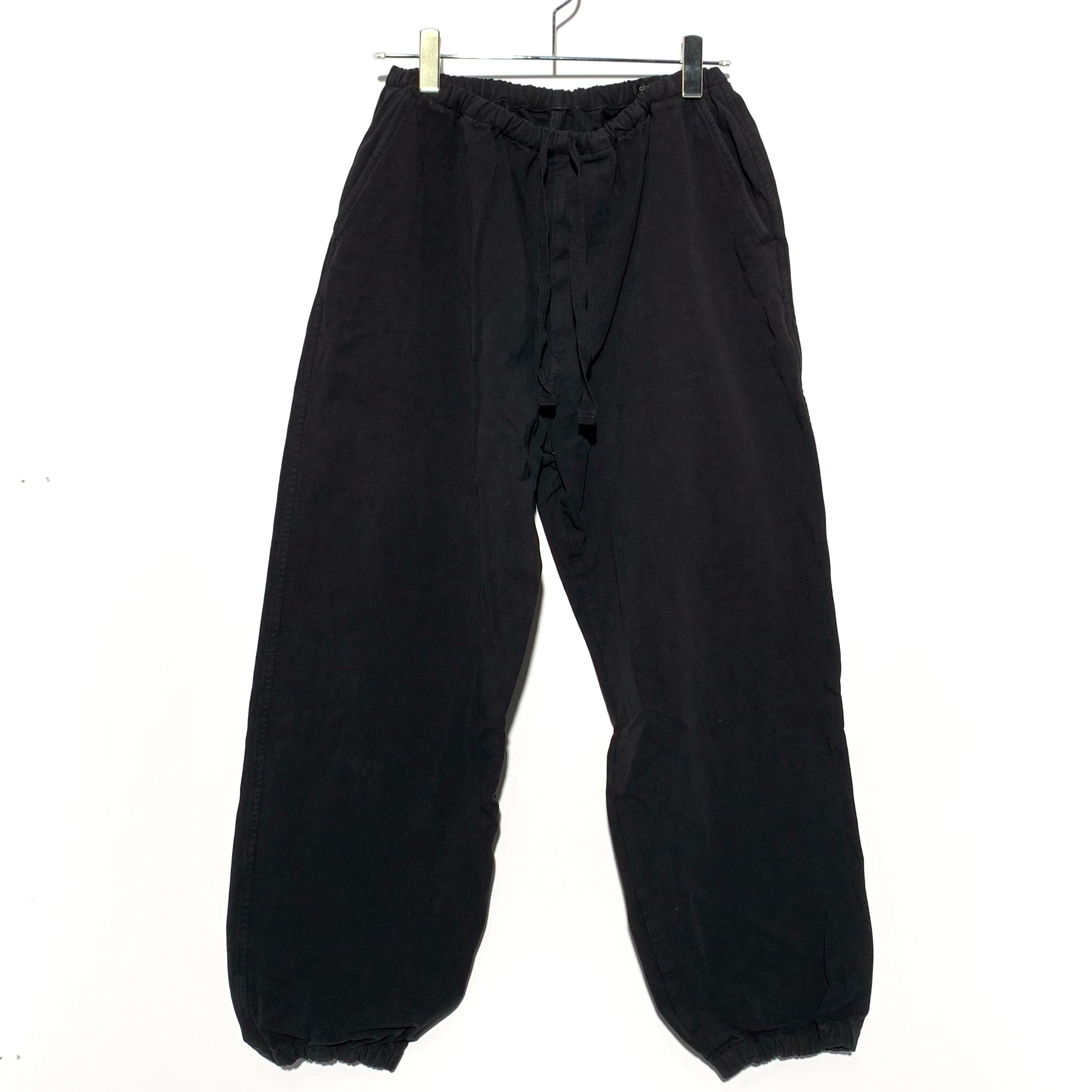 24AW COMOLI Product-Dyed Drawstring Pants "Black"