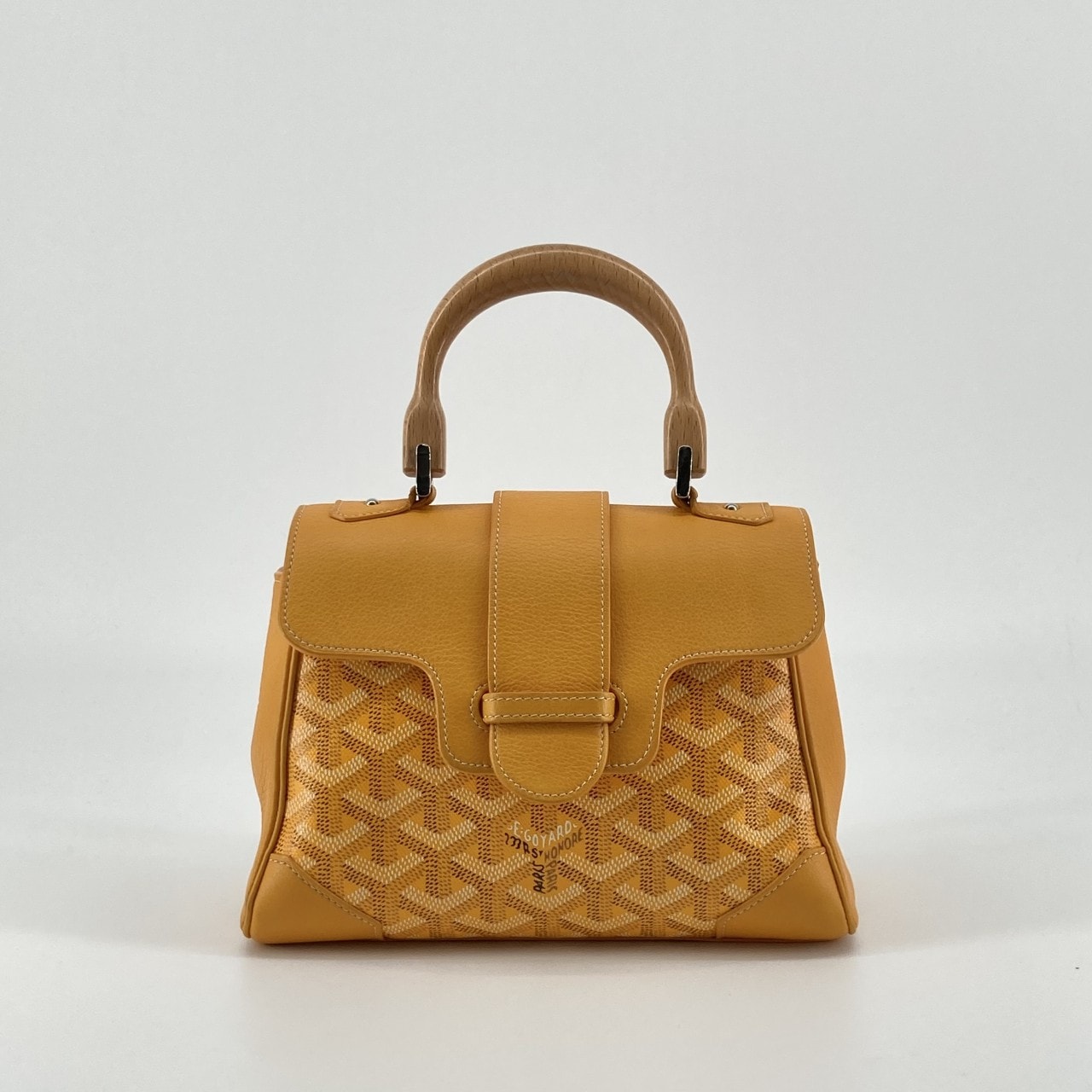 GOYARD(ゴヤール) サイゴン ミニ ソフト 2WAY ゴヤールディンキャンバス / シュヴロッシュカーフスキン ハンドバッグ イエロー