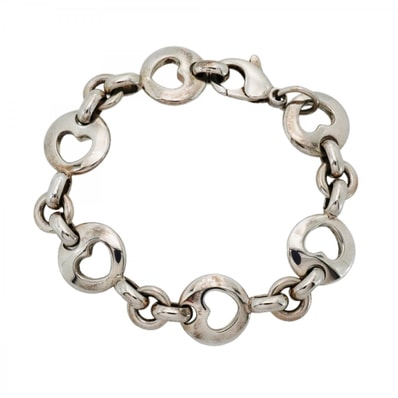 【6jdb0322-k】ティファニー ブレスレット ピアスドハート シルバー925【中古】レディース