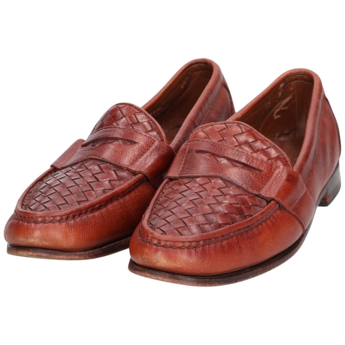 古着 アレンエドモンズ ALLEN EDMONDS IVANHOE 編み込み コインローファー USA製 10E メンズ28.0cm相当/saa014485