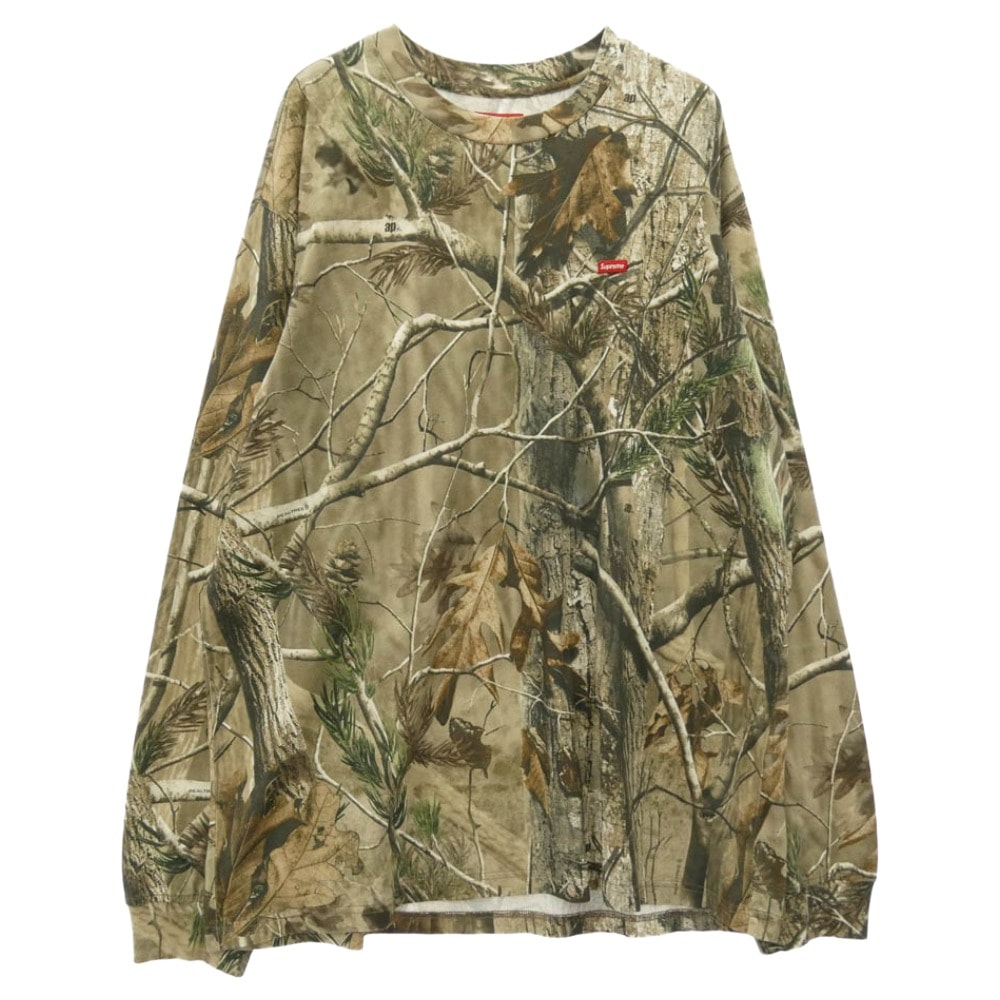 Supreme シュプリーム カットソー 25AW Small Box L/S Tee Realtree AP Camo スモールボックスロゴ リアルツリー カモ ロングスリーブ Tシャツ 長袖カットソー マルチカラー系 L【美品】【中古】