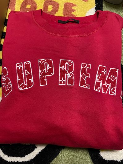 Supreme / Louis Vuitton Arc Logo Crewneck "Red"