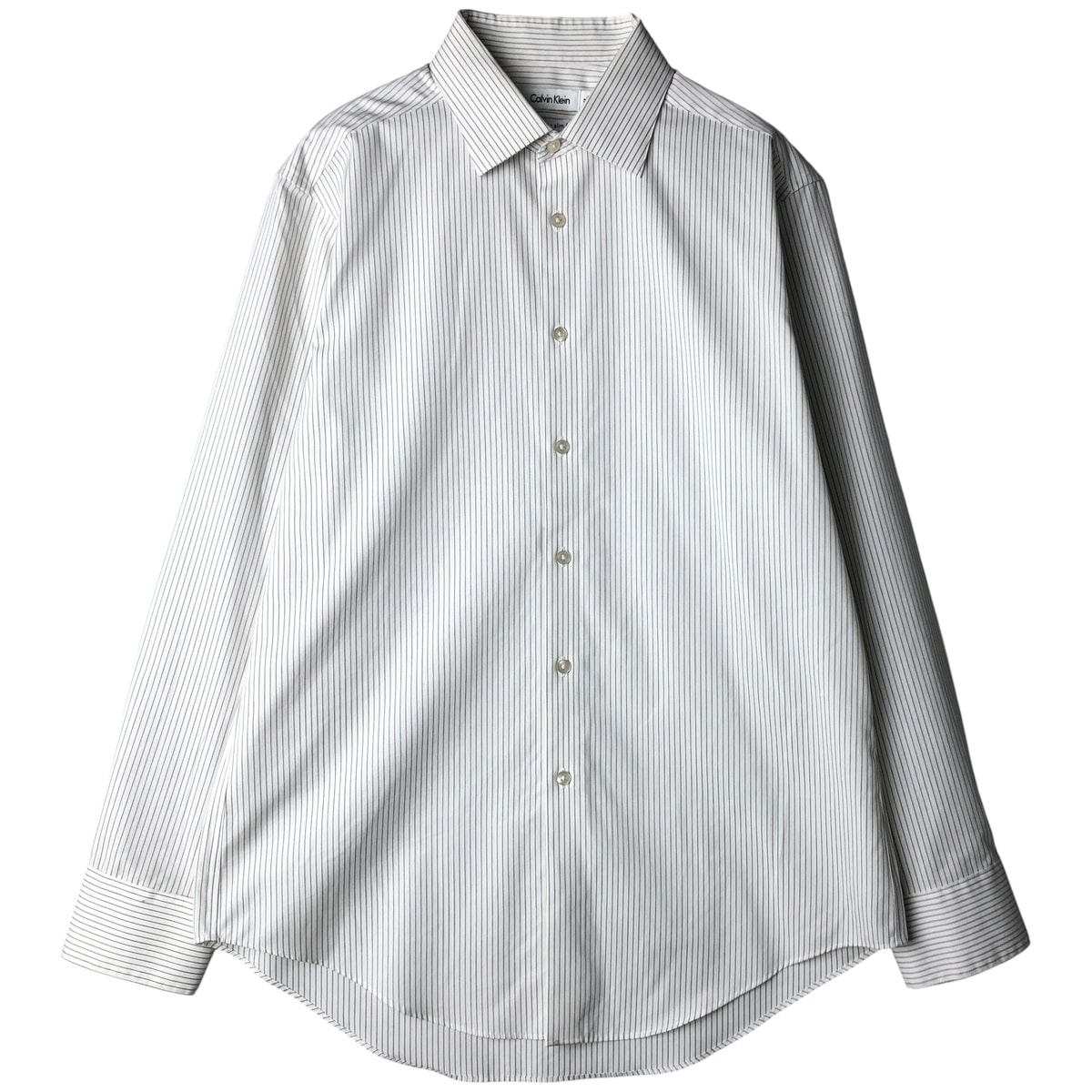 古着 カルバンクライン Calvin klein 長袖 コットンストライプシャツ メンズL相当/eaa609192