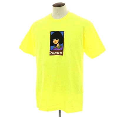 【中古】シュプリーム Supreme 2024年秋冬 Emo Tee コットン 半袖Tシャツ 蛍光イエロー【サイズL】【メンズ】