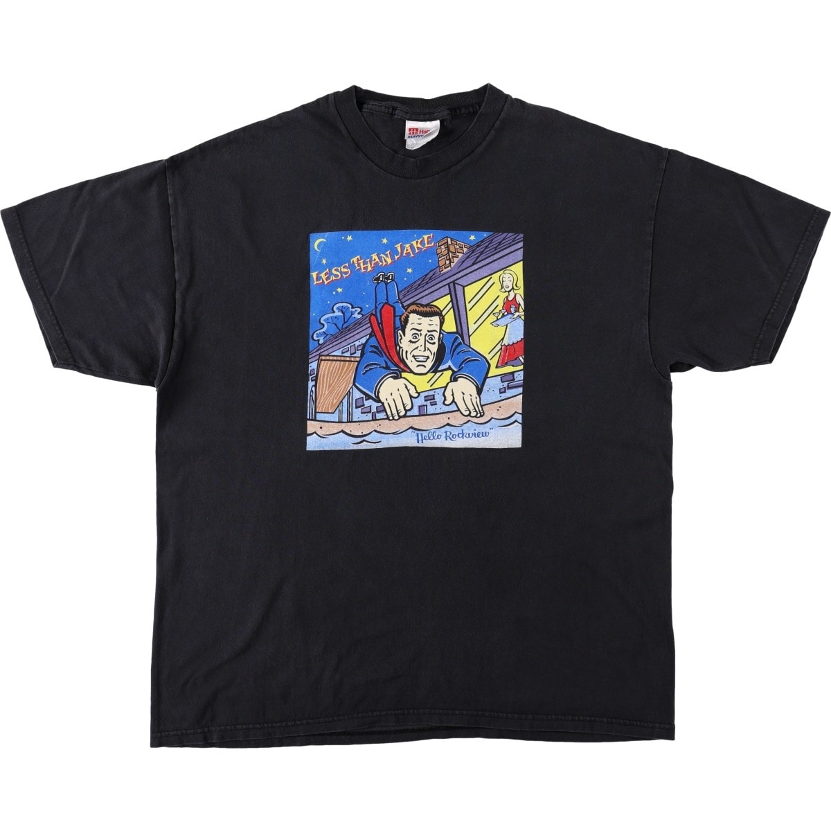 古着 90~00年代 ヘインズ Hanes LESS THAN JAKE レスザンジェイク バンドTシャツ バンT メンズXL相当/evb035789