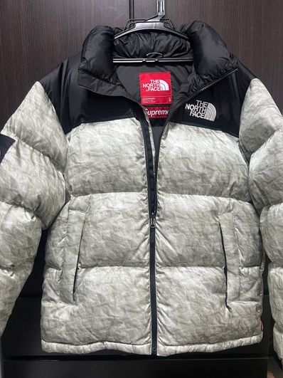 Supreme x The North Face Nuptse Jacket "White Paper Print"