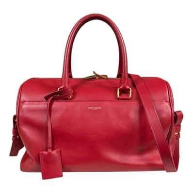 サンローラン クラシック ダッフル 6 ショルダーバッグ レザー 322049 レッド レディース SAINT LAURENT 中古