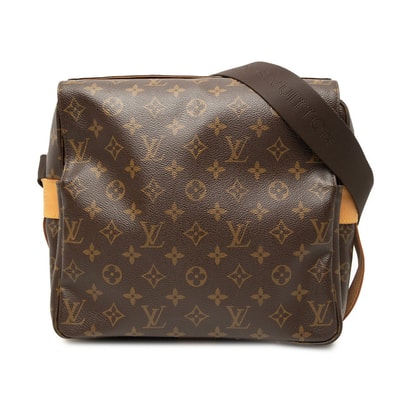 ルイ ヴィトン モノグラム ナヴィグリオ 斜め掛け ショルダーバッグ M50205 ブラウン PVC レザー レディース LOUIS VUITTON 【中古】