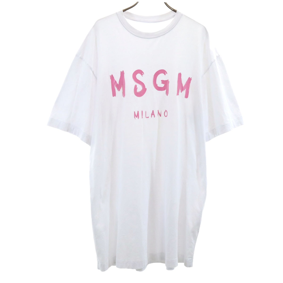 MSGM エムエスジーエム イタリア製 半袖 Tシャツ ワンピース XS ホワイト