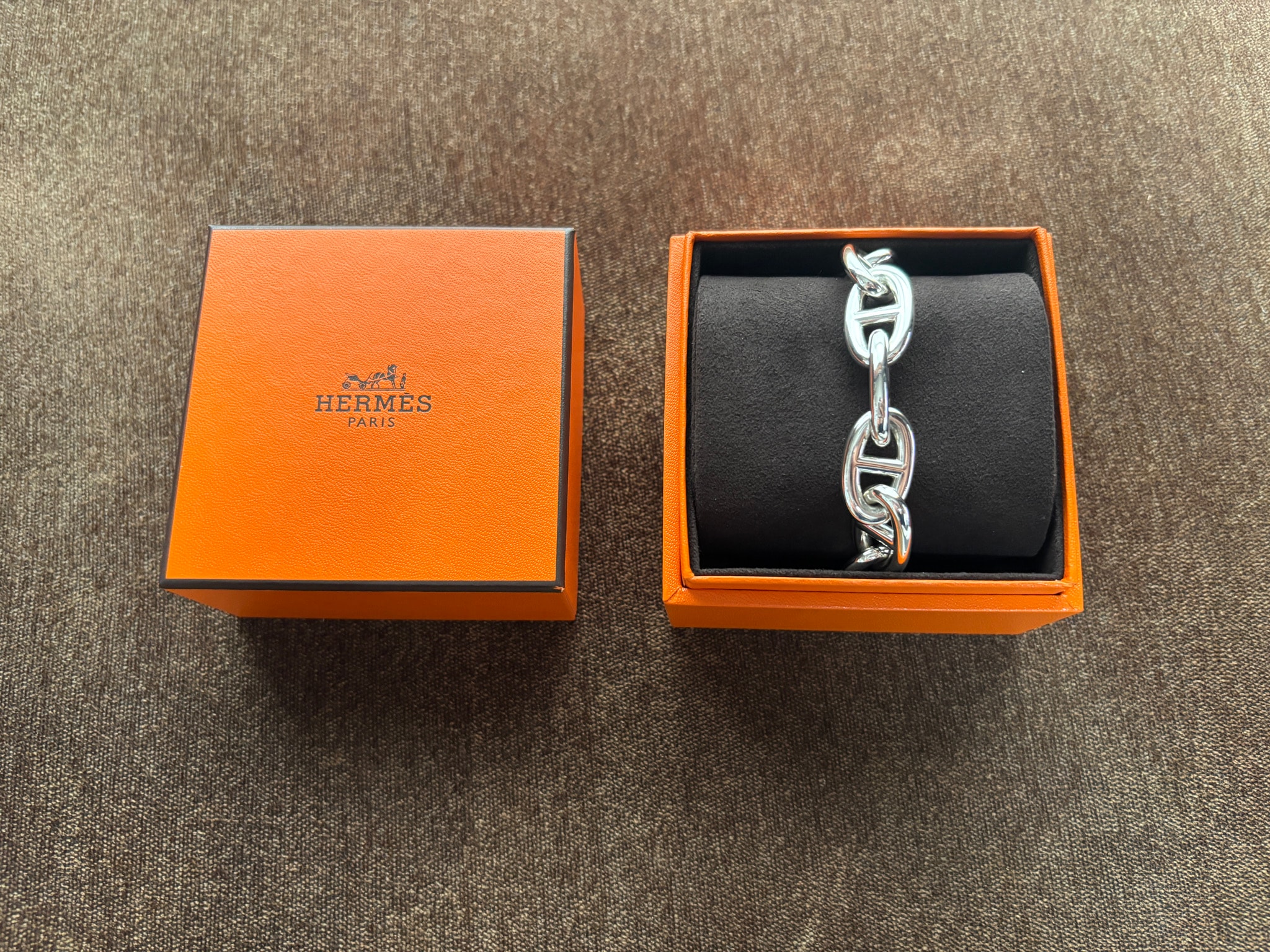 Hermes Chaine D'ancre TGM Bracelet "Silver"